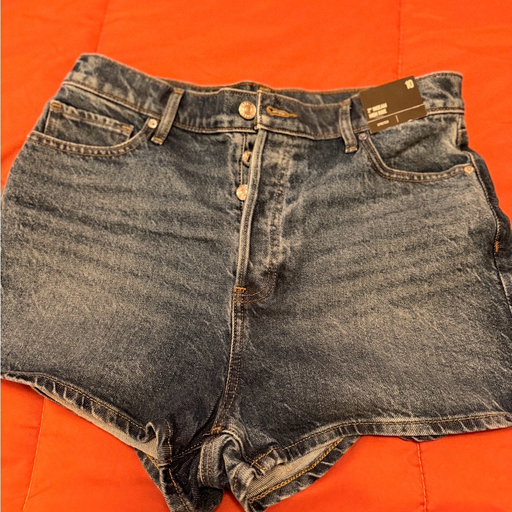 Express Dark Blue Jean Shorts